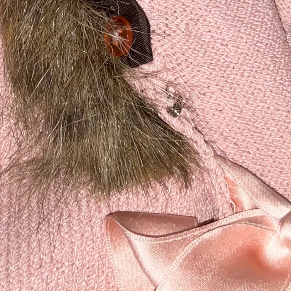 Karen Kane Lifestyle XL Rose Color Cardigan With Detachable Faux Fur Collar - Picture 15 of 17